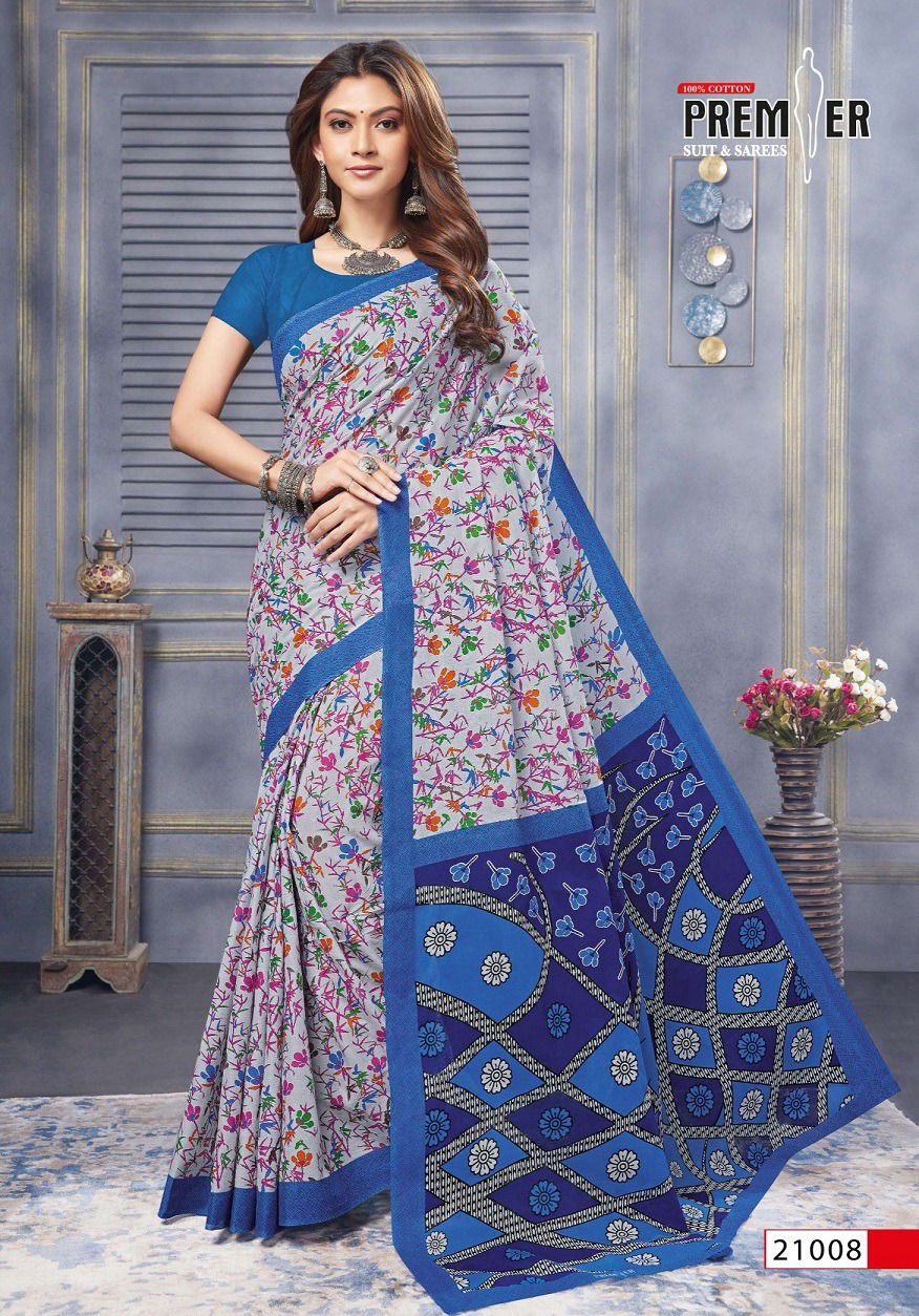 Saravani Vol 21 By Premier Cotton Printed Sarees Wholesale Shop In Surat